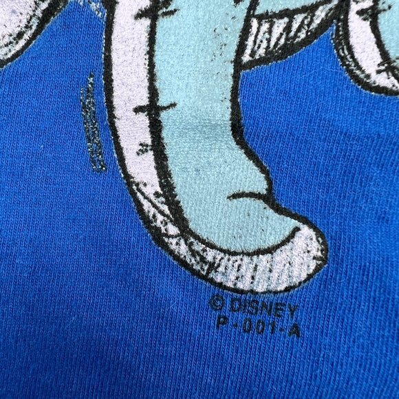Vintage 80s 90s Winnie The Pooh Eeyore Tigger Piglet Blue‎ T-shirt Single Stitch - Picture 3 of 8